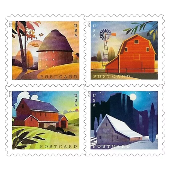 Postcards Stamps Barn 2021