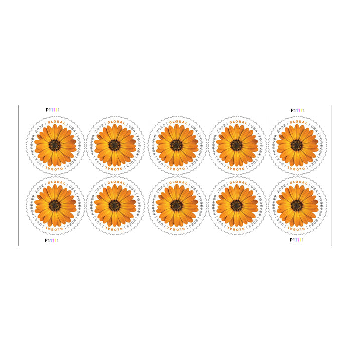 Global African Daisy Stamps（International ＄1.45）