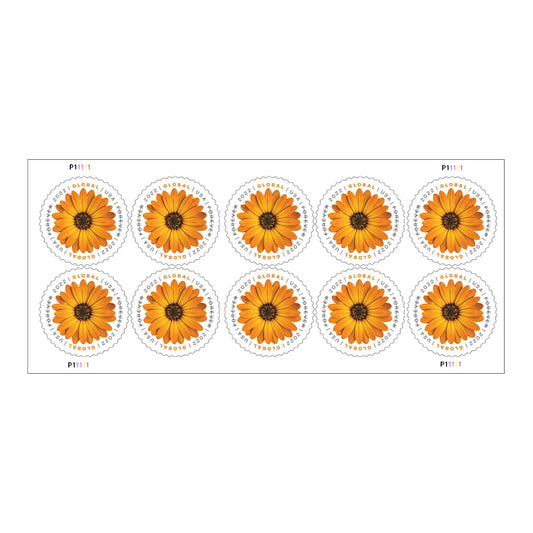 Global African Daisy Stamps（International ＄1.45）