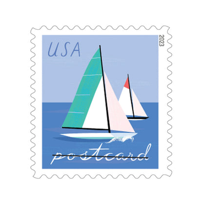 Sailboats Postcard Stamps 2023