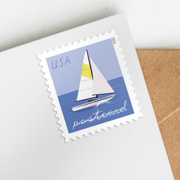 Sailboats Postcard Stamps 2023