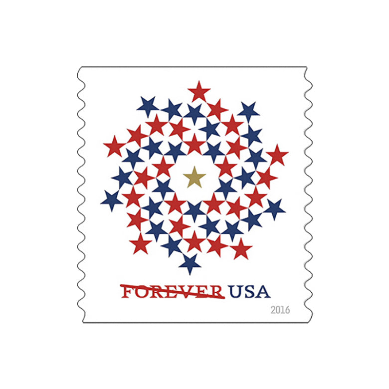 Patriotic Spiral Forever Stamps 2016